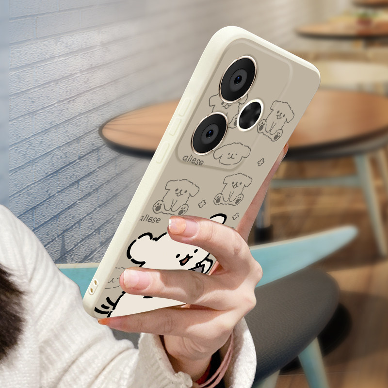 适用红米turbo3手机壳新款小米Redmi13C液态硅胶软壳男女生红米13R镜头全包防摔超薄保护套卡通可爱外拍照狗