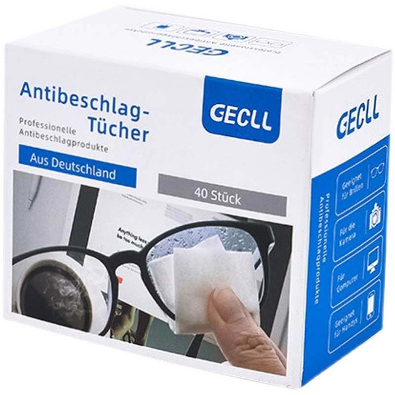 GECLL德国眼镜清洁湿巾纸镜片专用防雾眼睛布一次性擦拭手机屏幕 - 图3