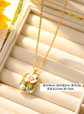 ｛莫奈梵高vintage油画风高级感项链｝巴洛克珍珠蝴蝶花瓣毛衣链