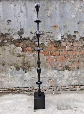 定制侘寂风设计师木雕卧室摆件