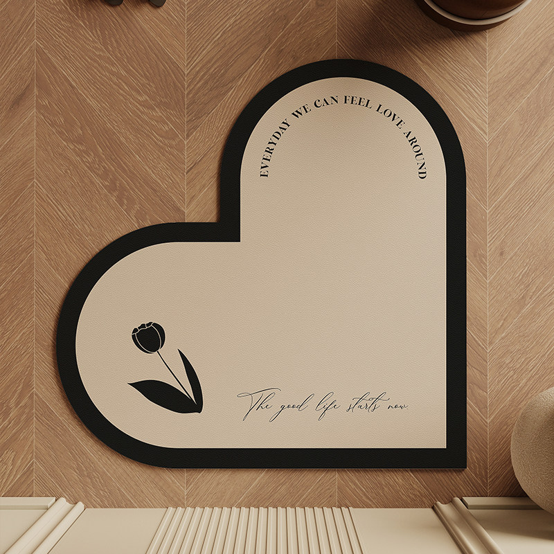 瑞士高级爱心入户门红色皮革地垫防滑可擦免洗脚垫玄关门口进门垫,淘宝优惠券,粉丝福利购,淘宝优惠卷