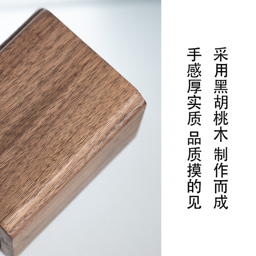北美胡桃木咖啡器具桌面收纳筒豆勺刷子布粉针多合一整理收纳笔筒 - 图3