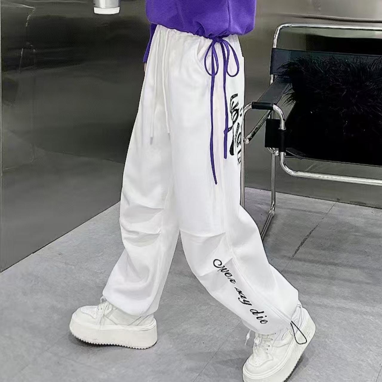 H990广场曳步舞裤秋冬季工装裤舞爵士舞运动宽松休闲加厚裤子团服