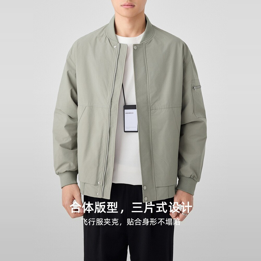 Men's Jacket Baseball Collar Flight Jacket
