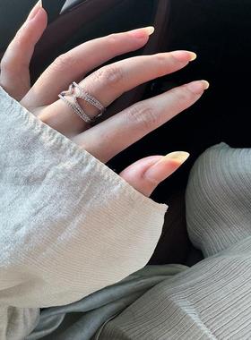 Vincec@to家 锆石钻满钻 日常通勤 闪闪 造型 戒指 孤品