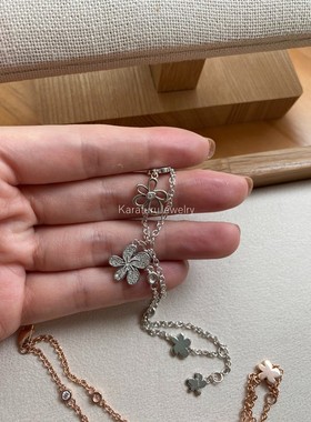 925银四叶草双层手链折扣