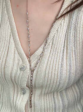 新款 M@rchesa家优雅Y型 满钻 长短项链 手链 套装推荐 百搭