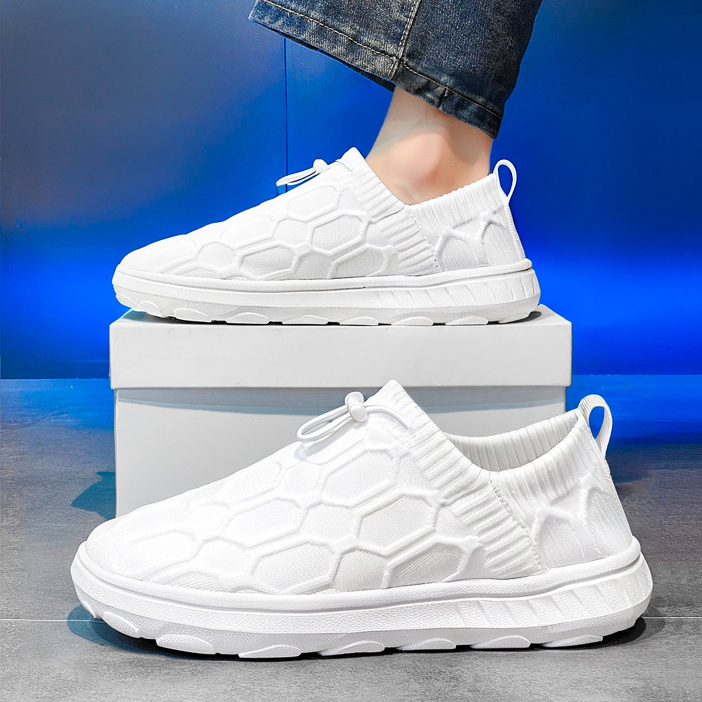 男鞋春季飞织网面大码4546青少年运动跑步综合训练跳绳室内健身鞋,淘宝优惠券,粉丝福利购,淘宝优惠卷