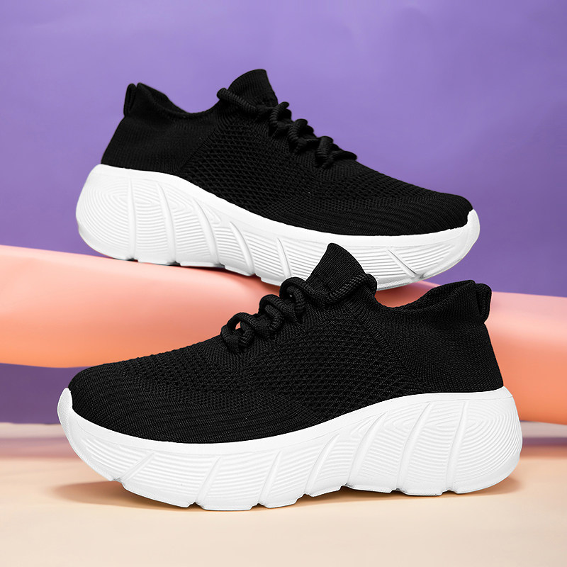 袜子男鞋夏季透气网面飞织大码45轻便防臭黑色青少年运动休闲网鞋,淘宝优惠券,粉丝福利购,淘宝优惠卷