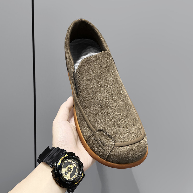 冬季男鞋休闲开车通勤公务鞋软底舒适上班豆豆鞋黑色爸爸翻毛皮鞋,淘宝优惠券,粉丝福利购,淘宝优惠卷