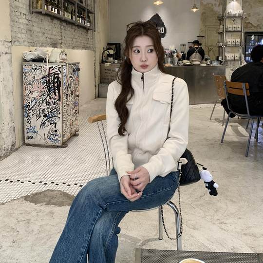 Korean casual suede jacket