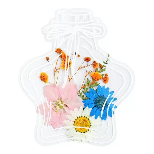 透明玻璃瓶子干花书签塑封膜手工材料包奖励小学生自制花草植物标本创意国风儿童礼物女美甲滴胶贴脸鲜花压花