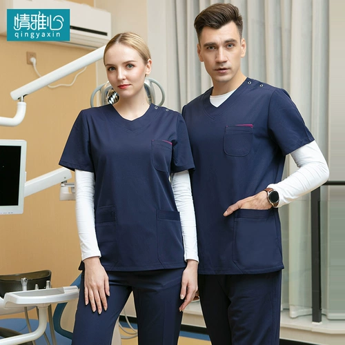 Комплект, послеоперационный лонгслив, униформа врача для работы, короткий рукав, рабочая одежда