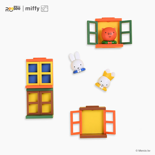 Miffy米菲看风景叠叠乐冰箱贴盲盒手办正版磁吸玩偶可爱公仔摆件 - 图3