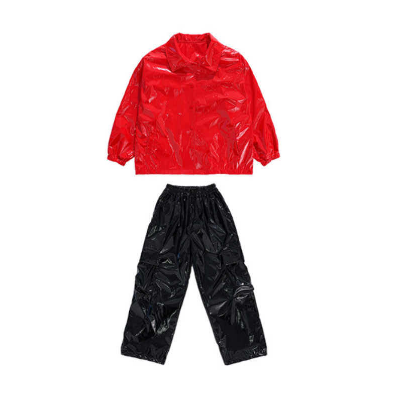 少儿街舞元旦演出服嘻哈镜面反光皮衣亮面皮裤男孩hiphop女爵士舞,淘宝优惠券,粉丝福利购,淘宝优惠卷