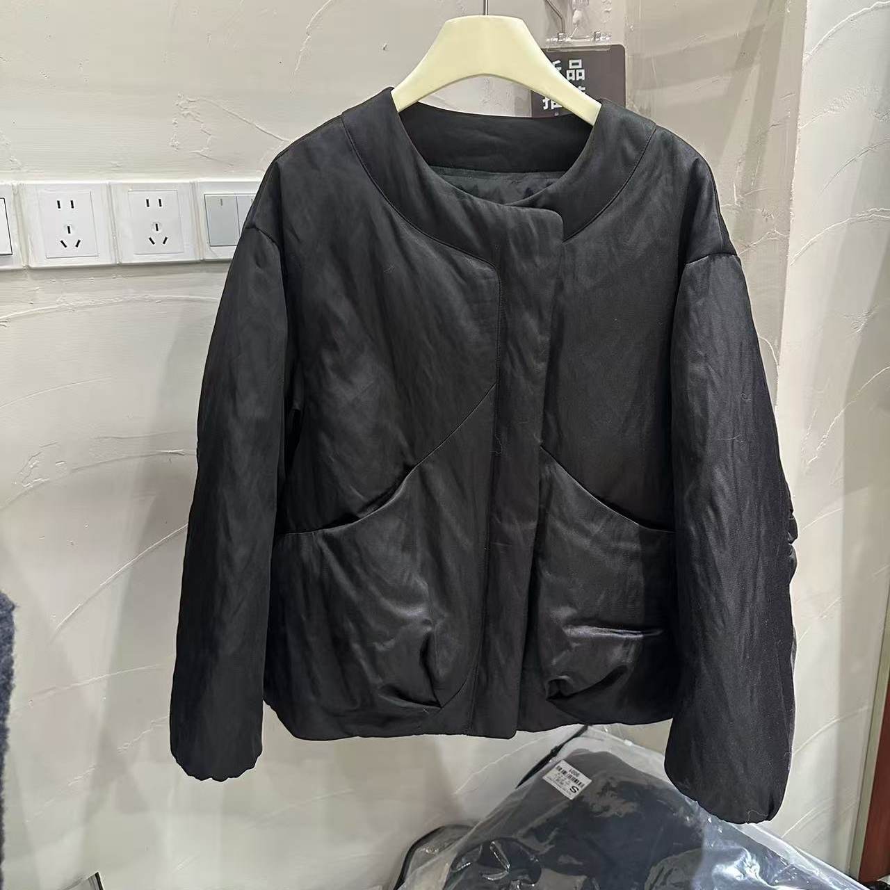 高端欧货人丝90白鹅绒羽绒服女高级感气质通勤简约百搭保暖外套 - 图3