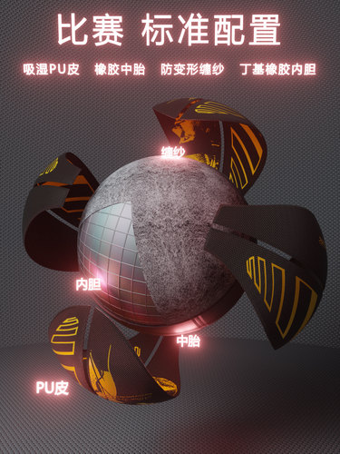 烫金艾弗森标准比赛动平衡篮球室外耐磨PU皮丁基胎 - 图3