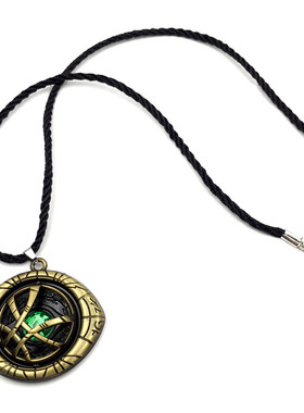 欧美复仇者周边奇异项链皮绳吊坠