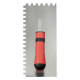Stainless steel tiler with toothed floor tool tamper