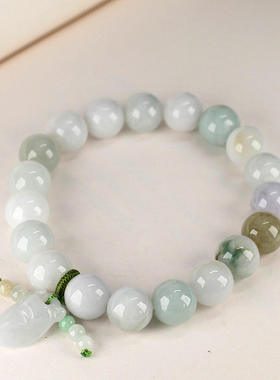 天然翡翠玉石手链 葫芦脚丫玉珠手串珠宝饰品 夜市地摊热卖款