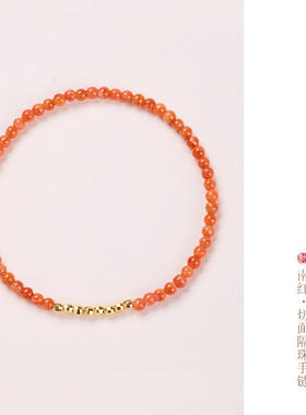源头工厂天然3MM川料南红玛瑙项链女好运烟紫和田玉锁骨项链