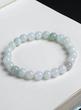 天然翡翠手链男女情侣款 翡翠圆珠玉石手串珠宝手饰民族风饰品