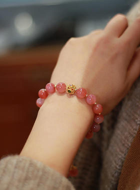 天然盐源玛瑙手串 紫荆花珍珠手链 双流苏吊坠复古民族风手饰