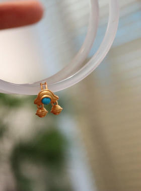 故宫叮当镯女一对玉髓手镯一步一响玛瑙镯子网红爆款冰种细荔枝冻