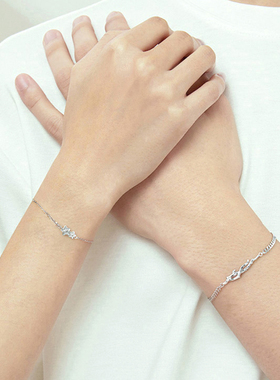 S925银勿忘我情侣手链学生礼物