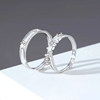 S925 silver underwater starry sky luminous couple ring