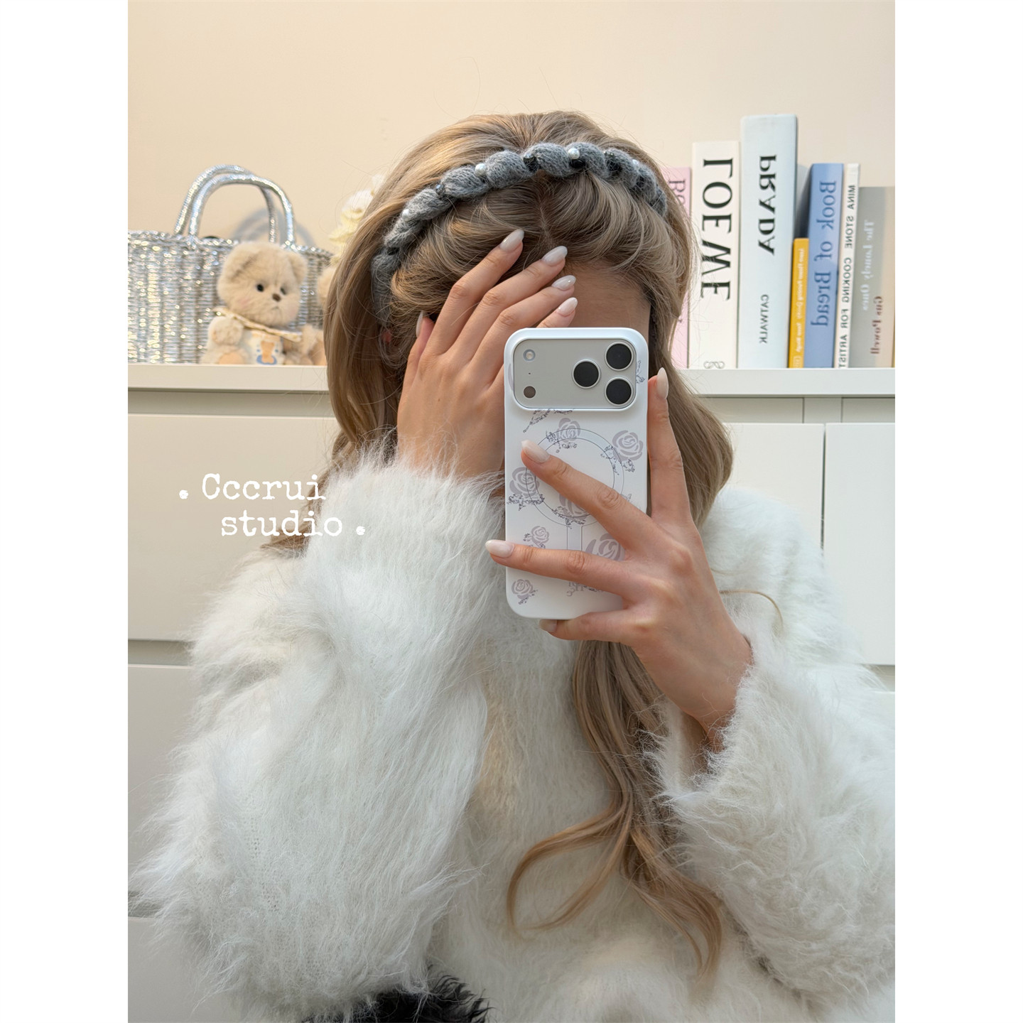 CCCRUI韩系新款毛线麻花珍珠发箍高级感洋气时尚锯齿头箍压发头饰,淘宝优惠券,粉丝福利购,淘宝优惠卷