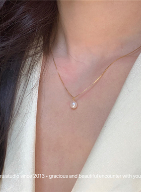 ins冷淡风天然气质高级吊坠项链