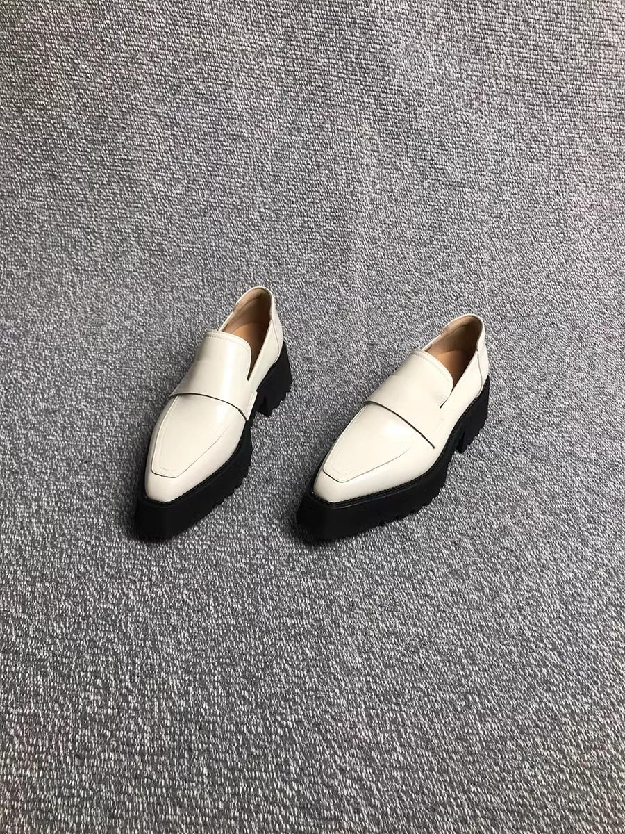 欧洲站女鞋2025春季新款英伦尖头高跟单鞋厚底增高一脚蹬乐福鞋潮,淘宝优惠券,粉丝福利购,淘宝优惠卷