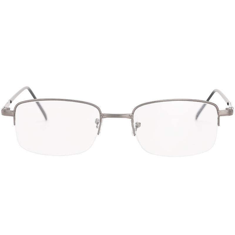 近视镜100-2000度 男女树脂片金属框成品近视眼镜半框眼镜送镜盒 - 图3