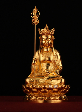 纯银家居摆件地藏王菩萨佛堂供奉