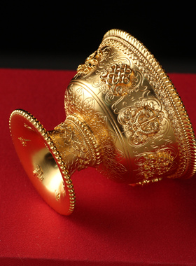 纯银供水杯佛具用品家用摆件