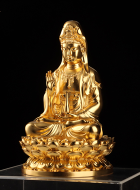 大慈纯银佛堂摆件随身观音菩萨