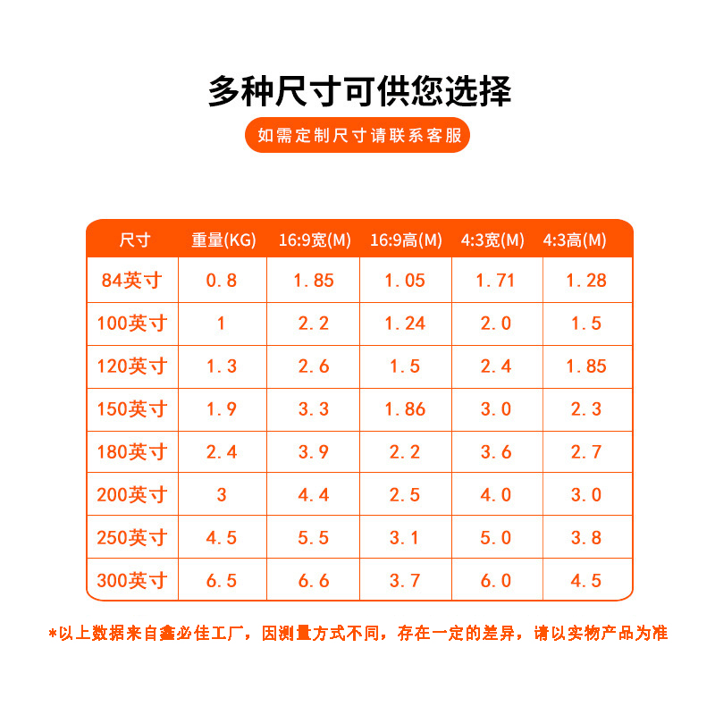 户外投影幕布200寸250寸300寸露天老式流动电影投影幕高清定制