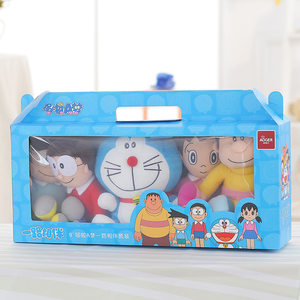 澳捷尔正版毛绒玩具哆啦A梦公仔套装礼盒叮当猫儿童礼物现货