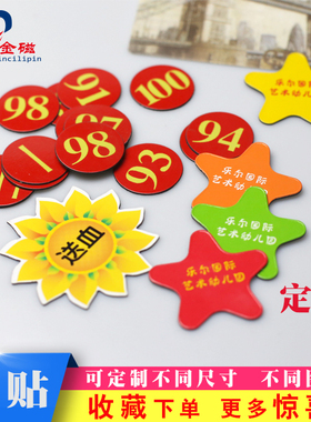 数字圆形白板彩票红蓝公开课磁贴
