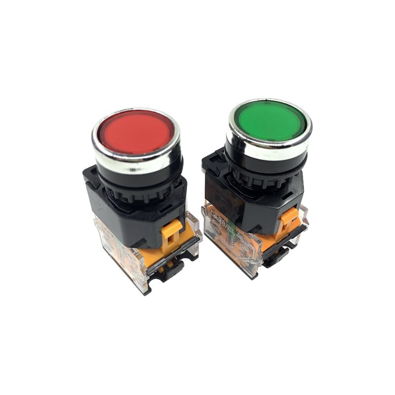 优LA38-11红绿平头按钮开关自复位la38-11BN点动启动停止一开一闭,淘宝优惠券,粉丝福利购,淘宝优惠卷
