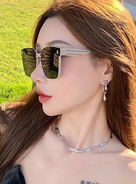 偏光太阳镜女方形大框眼镜