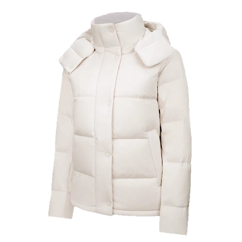 lulu同款泡芙五格杜邦三防可溯源三星90白鸭绒羽绒服女短款面包服 - 图3