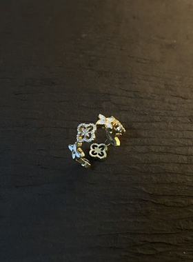 中古vintage幸运戒指轻奢高级感小众气质ins风宫廷复古设计