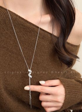 螺旋毛衣链秋冬轻奢气质大气高档高级感长项链女款2025新款配饰品