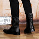 Versatile long men's boots, trendy leather boots, mid-calf Martin boots