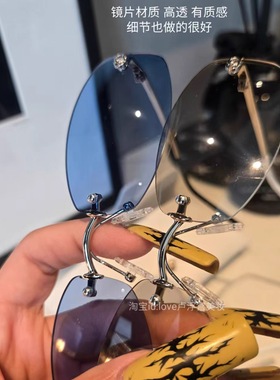 千禧辣妹海蓝宝!高透太阳镜墨镜海蓝色遮阳紫外线