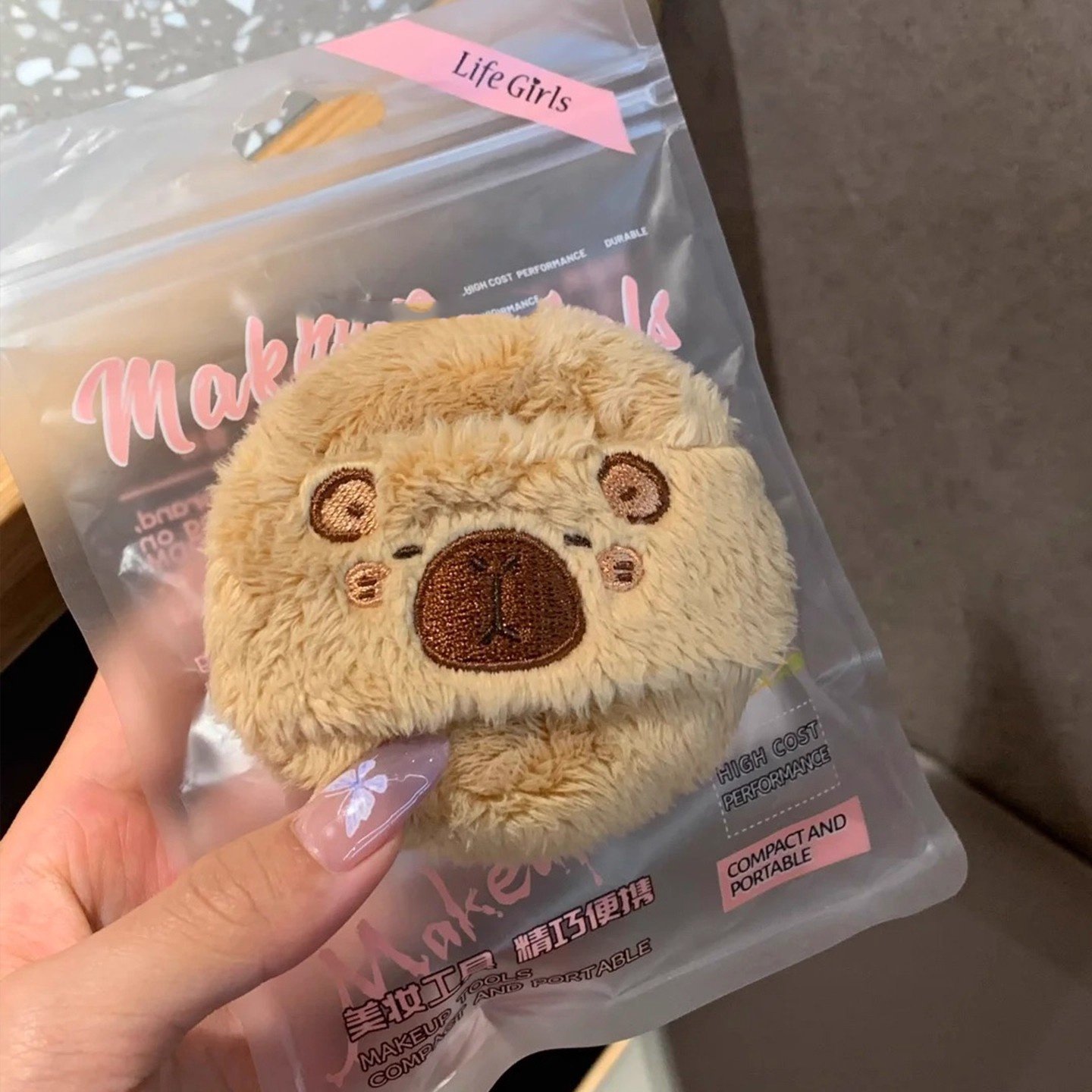 化妆师推荐的粉扑！可爱软萌毛绒粉扑粉饼散粉定妆植绒超柔软亲肤,淘宝优惠券,粉丝福利购,淘宝优惠卷