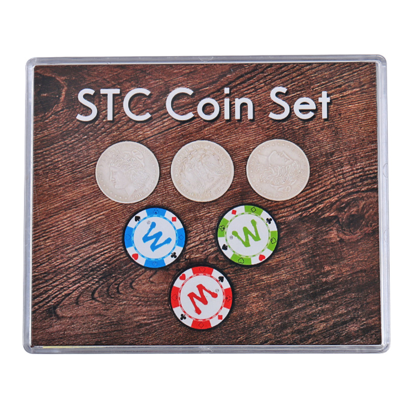 北方魔术筹码三重硬币STC Coin Set硬币三飞颜色变幻近景魔术道具 - 图3