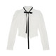 In stock, college-style white long-sleeved shirt for women, autumn inner wear, small fragrant waist, beautiful shirt, super fairy top with temperament